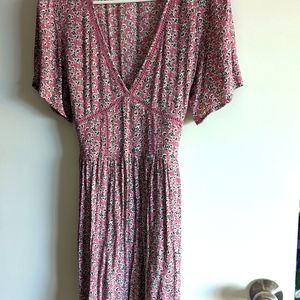 Pink boho dress